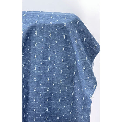 1pc Bowknot Pattern Denim Fabric, 64.96x19.68inch Pre-Cut 100% Polyester, Luxury Bows Striped Design for DIY Crafts, Bags, Sewing Projects & Hats, Hand Wash Only, Sewing Supplies, Craft Fabric | Vintage Style Fabric | Durable Fabric, Denim Fabric