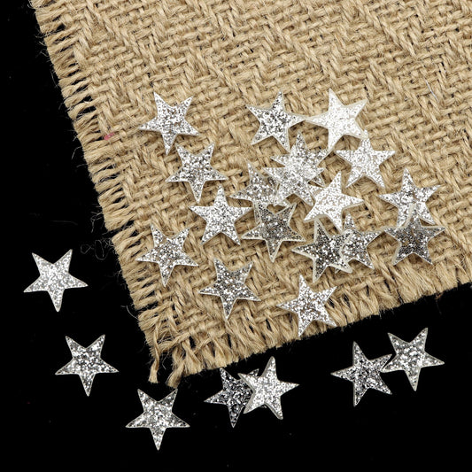 Resin Flat Back Charms Beads,5pcs Glitter Star Shape Resin Cabochons for DIY Crafts, Scrapbooking, Jewelry Making