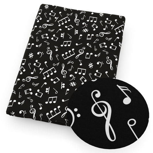 music notes fabric
