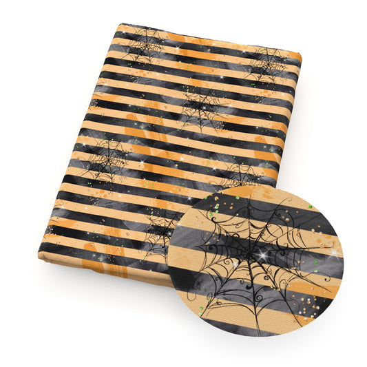 stripe halloween spiderspider web fabric