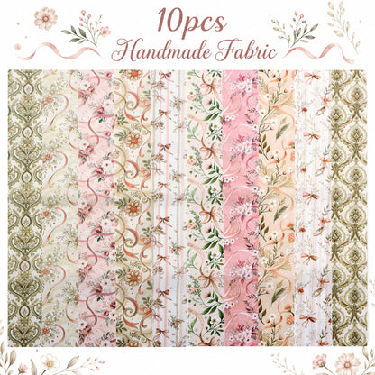 10pcs Vintage Floral Pattern Jelly Roll Fabric Strips 2.5X19.7inch Pre-Cut 100% Polyester For Patchwork Quilts, Table Runners, Placemats, Tote Bags, Storage Pouches, Makeup Bags, Coasters, Quilt Blocks & Binding