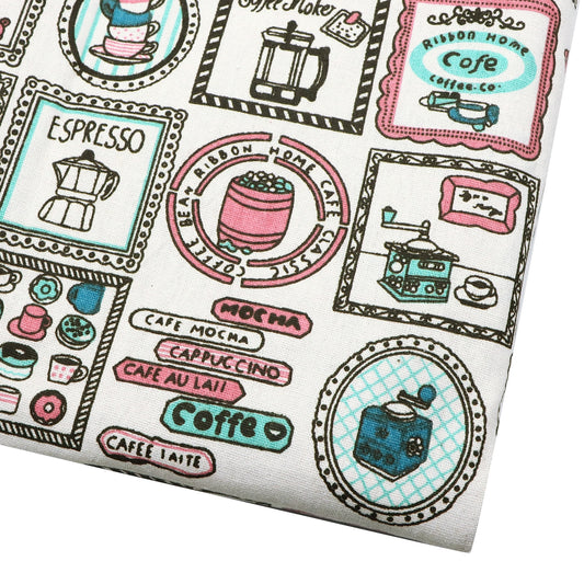 1pc cup Series Pattern Quilting Fabric- 57.87x19.68inch(147x50cm) Polyester Craft Fabrics DIY Handmade Projects Doll Clothes Fabric Precut For Patchwork Craft(108gsm)