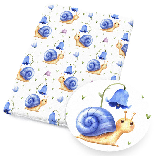 snails flowerfloral strawberry fabric