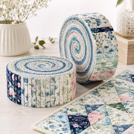 10pcs Vintage Floral Pattern Jelly Roll Fabric Strips 2.5X19.7inch Pre-Cut 100% Polyester For Patchwork Quilts, Table Runners, Placemats, Tote Bags, Storage Pouches, Makeup Bags, Coasters, Quilt Blocks & Binding