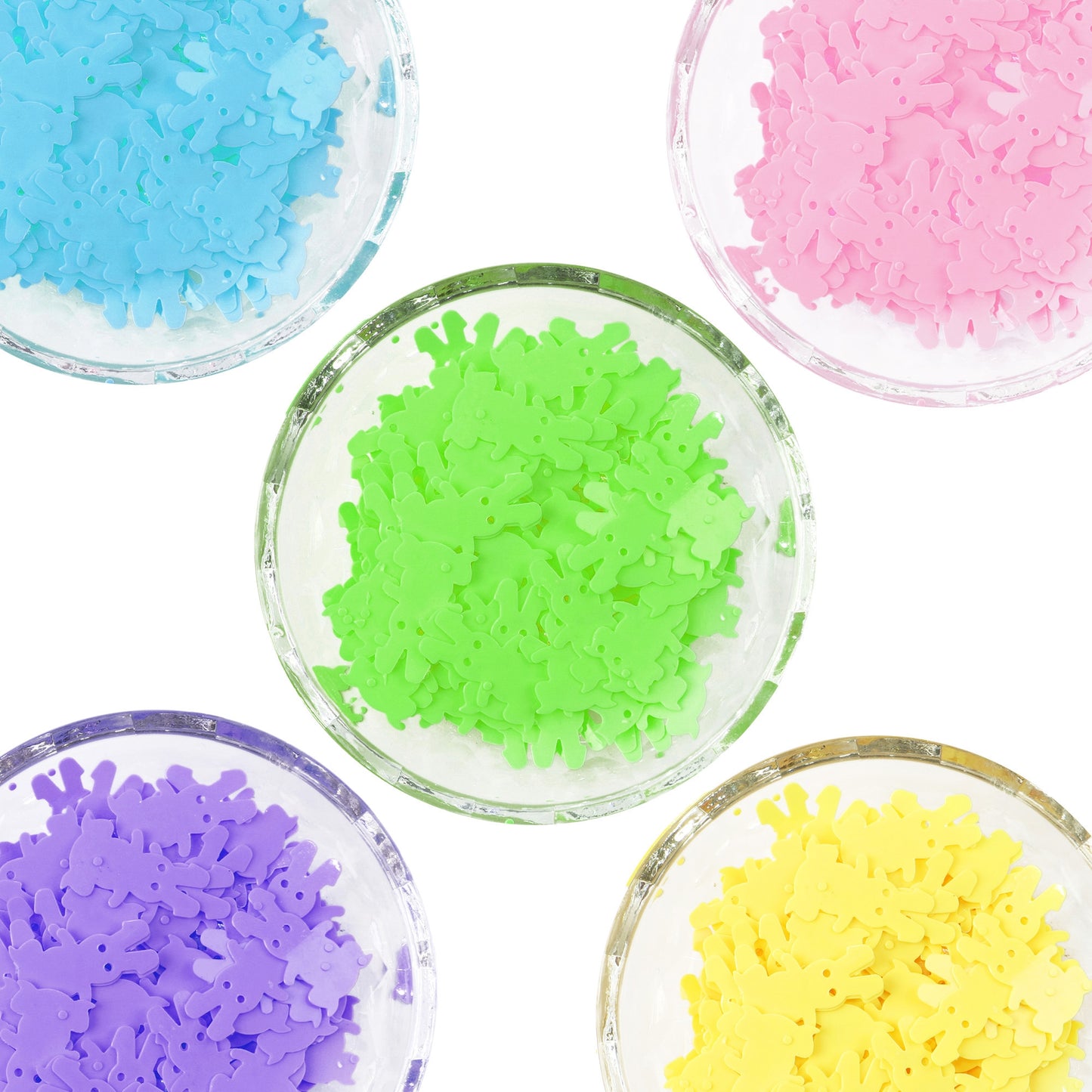 1 Pack of 10g Colorful Rabbit Sequins - DIY Handmade Animal Sequins for Sewing Accessories, Skirt, Dress Decor  Paillettes For Spring DIY Jewelry & Craft Making