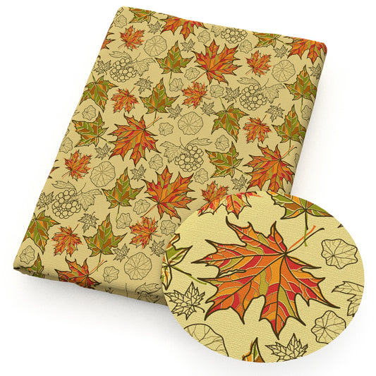 maple leaf fallautumn fabric