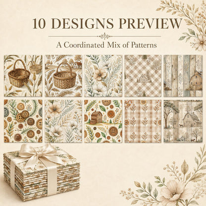 10Pc/set Plant Series Flower Plaid Horse Leaves Fat Quarter Fabric, Pre-Cut Square Fabric Assort, Fabric Set, Craft Fabric, Handmade DIY Patchwork Fabric,Home Quilting Sewing Fabric, Packaging Fabric, Scrapbooking Craft Hobbyist