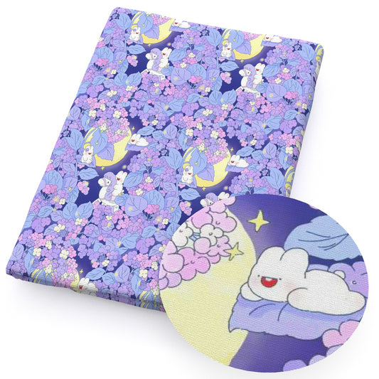 flowerfloral rabbit bunny fabric