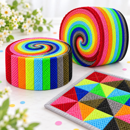 10pcs Vintage Plain Solid Pattern Jelly Roll Fabric Strips 2.5X19.7inch Pre-cut 100% Polyester for Patchwork Quilts, Table Runners, Placemats, Tote Bags, Storage Pouches, Makeup Bags, Coasters, Quilt Blocks & Binding Multi-color