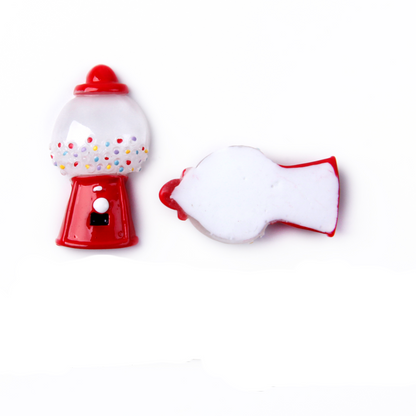 5pcs Acrylic Resin Candy Machine Charms-3D Cabochons for DIY Phone Cases, Keychains, Fridge Decor & Accessories
