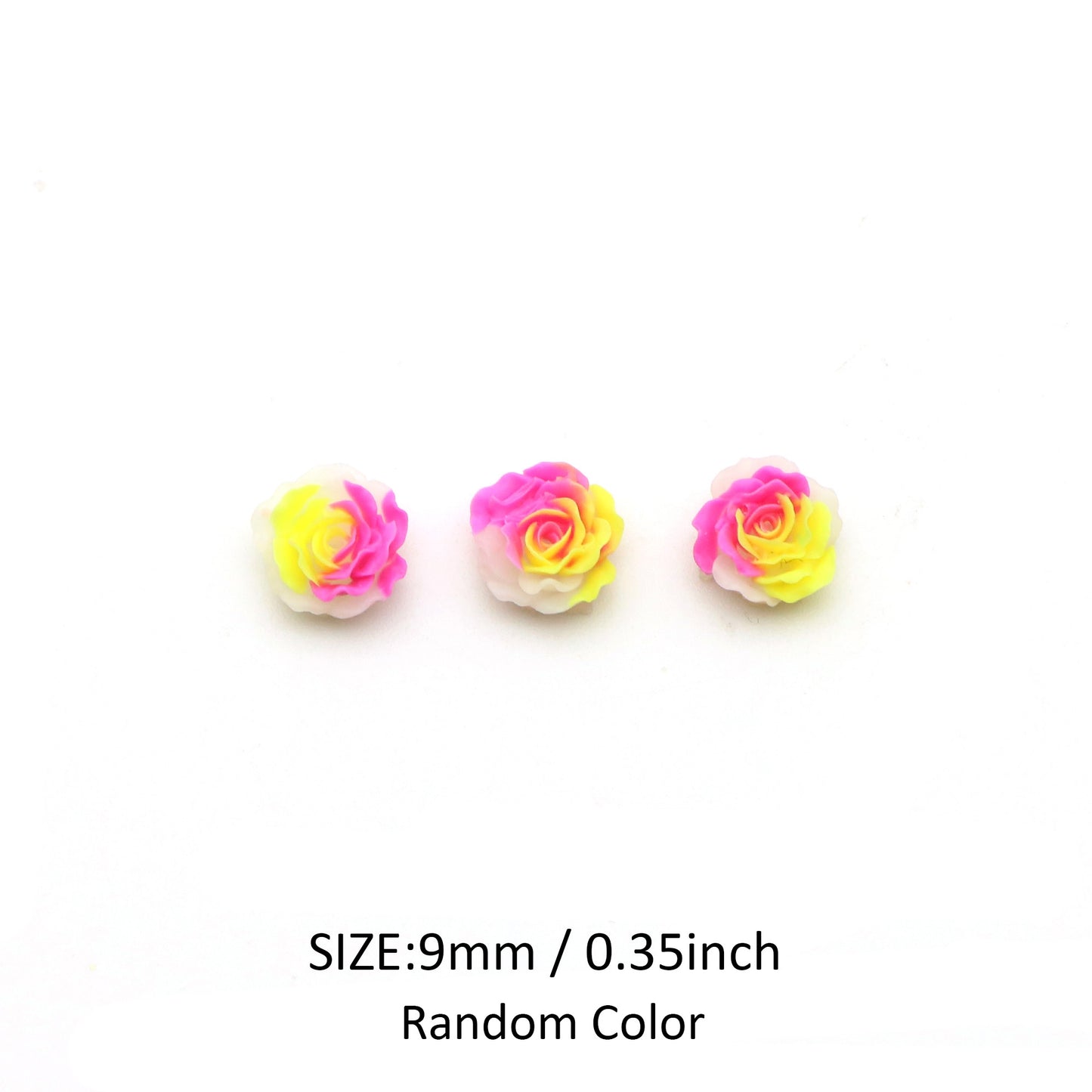 50pcs Acrylic Resin Rose Flower Charms - Glow In The Dark Series 3D Cabochons for DIY Phone Cases, Keychains, Fridge Decor & Accessories