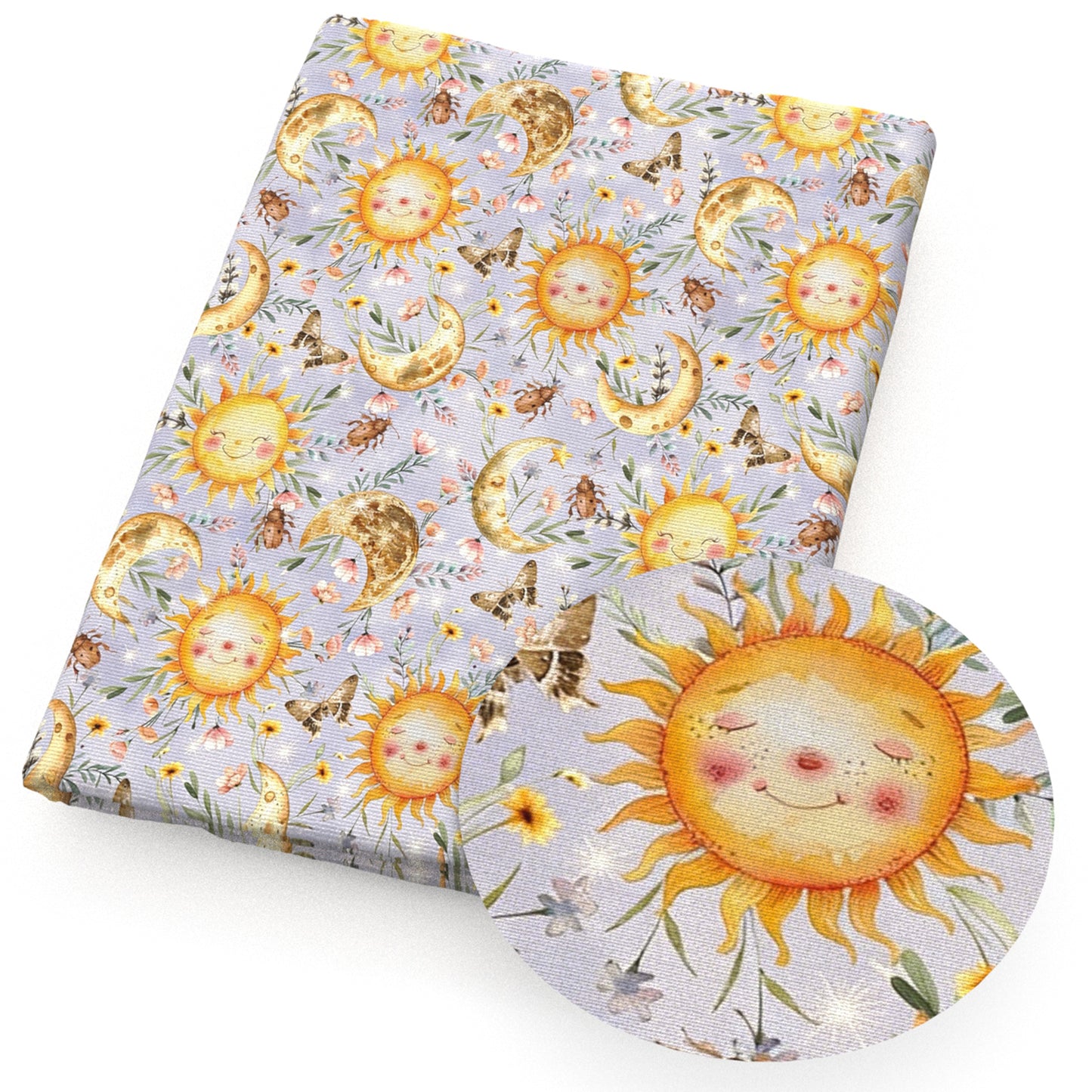 insect butterfly moon flowerfloral fabric