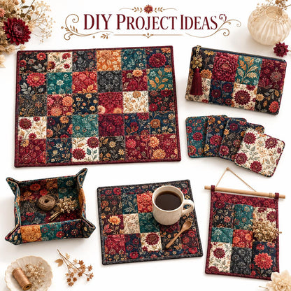 10Pc/Set Flower Series Fat Quarter Fabric, Pre-Cut Square Fabric Assort, Fabric Set, Craft Fabric, Handmade DIY Patchwork Fabric,Home Quilting Sewing Fabric, Packaging Fabric, Scrapbooking Craft Hobbyist