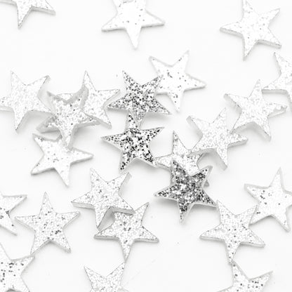 Resin Flat Back Charms Beads,5pcs Glitter Star Shape Resin Cabochons for DIY Crafts, Scrapbooking, Jewelry Making