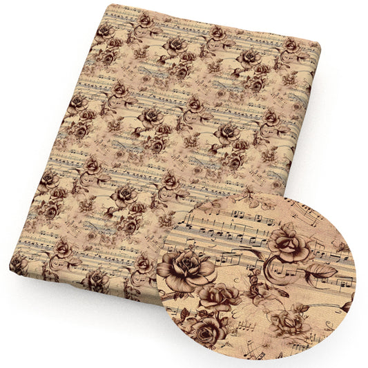 music notes fabric