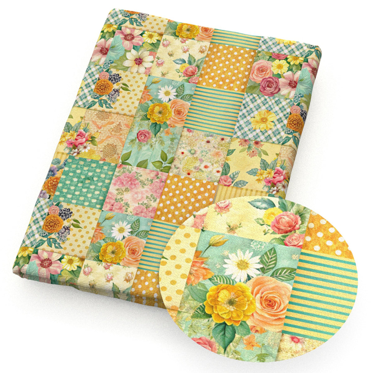 flowerfloral plaid grid fabric