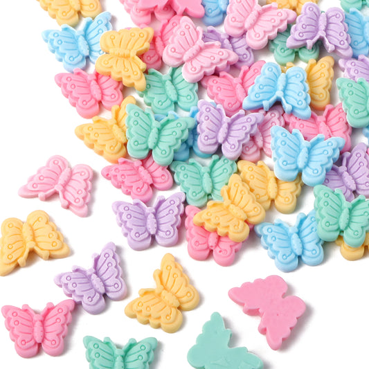 10Pcs Butterfly Flatback Cabochons, Faux Kawaii 3d Cabochon Charms Resin for DIY Hair Clips, Headbands, Phone Cases, Scrapbooking, and Jewelry Making