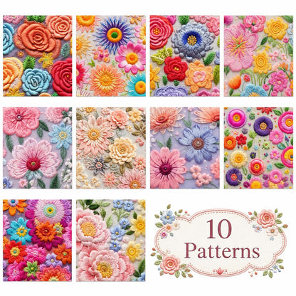 Floral Jelly Roll Quilt Fabric - 10pcs 2.5x19 Inch Polyester Strips For Sewing, Patchwork & Crafting - Precut Fabric Set For DIY Quilting, Table Runners, Storage Pouches, Makeup Bags & Home Decor, Mother'S Day Gift, Birthday Gift For Mom