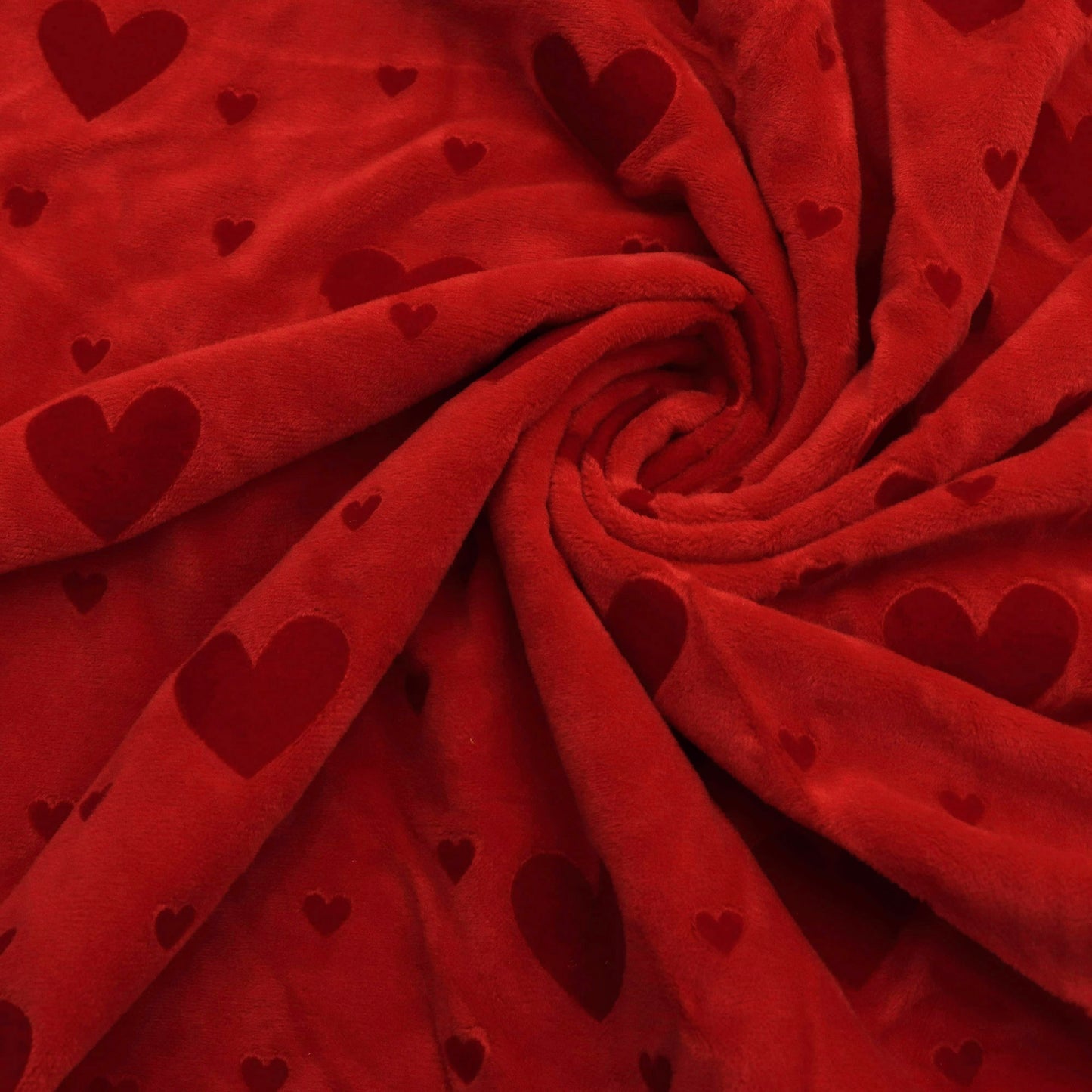 velvet Love heart fabric