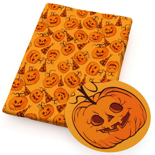 halloween pumpkin caphat fabric