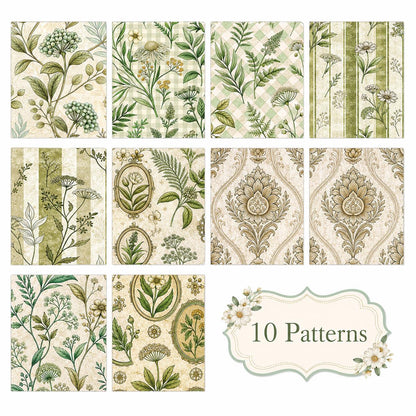 10pcs Vintage Floral Pattern Jelly Roll Fabric Strips 2.5X19.7inch Pre-Cut 100% Polyester For Patchwork Quilts, Table Runners, Placemats, Tote Bags, Storage Pouches, Makeup Bags, Coasters, Quilt Blocks & Binding