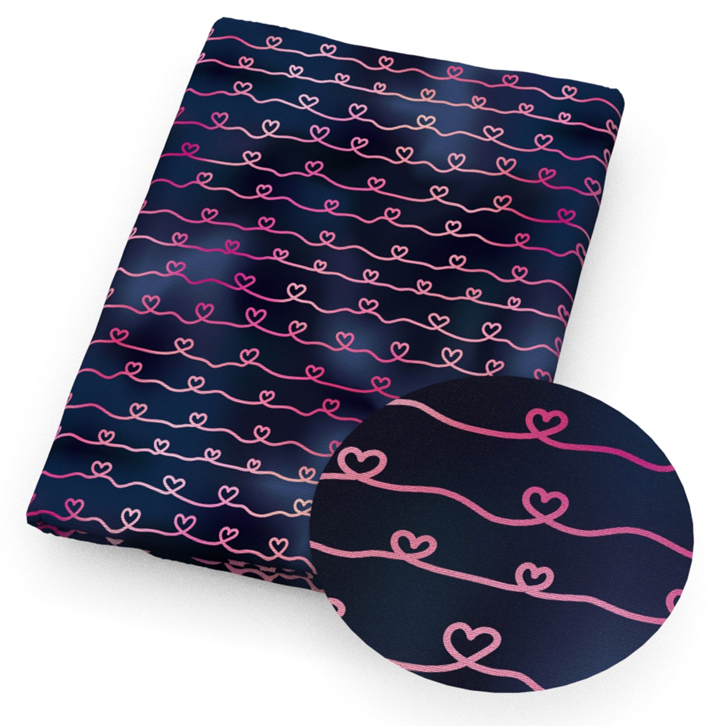 heart love stripe valentine's day fabric