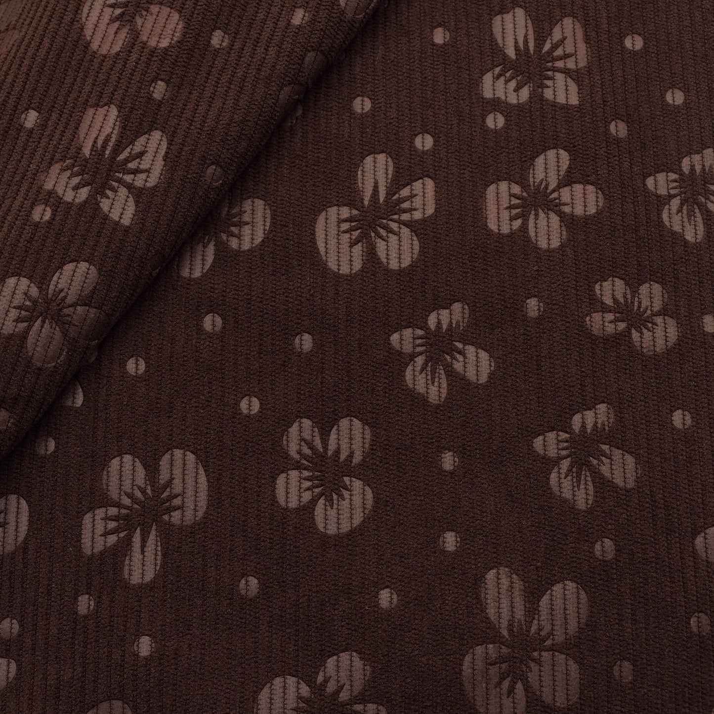 Flower Corduroy Polyester Velvet Fabric,19.68X59inch, Pre-Cut Quilting Material for DIY Wallet Crafts DIY Craft For Small Bags, Cushions, Wallets, Toys, Coin Purses Patchwork, Handmade Doll Breathable