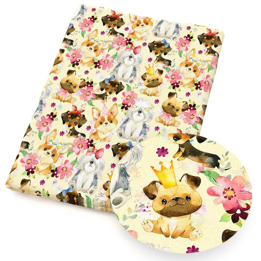 dogpuppy flowerfloral bowknotbows fabric