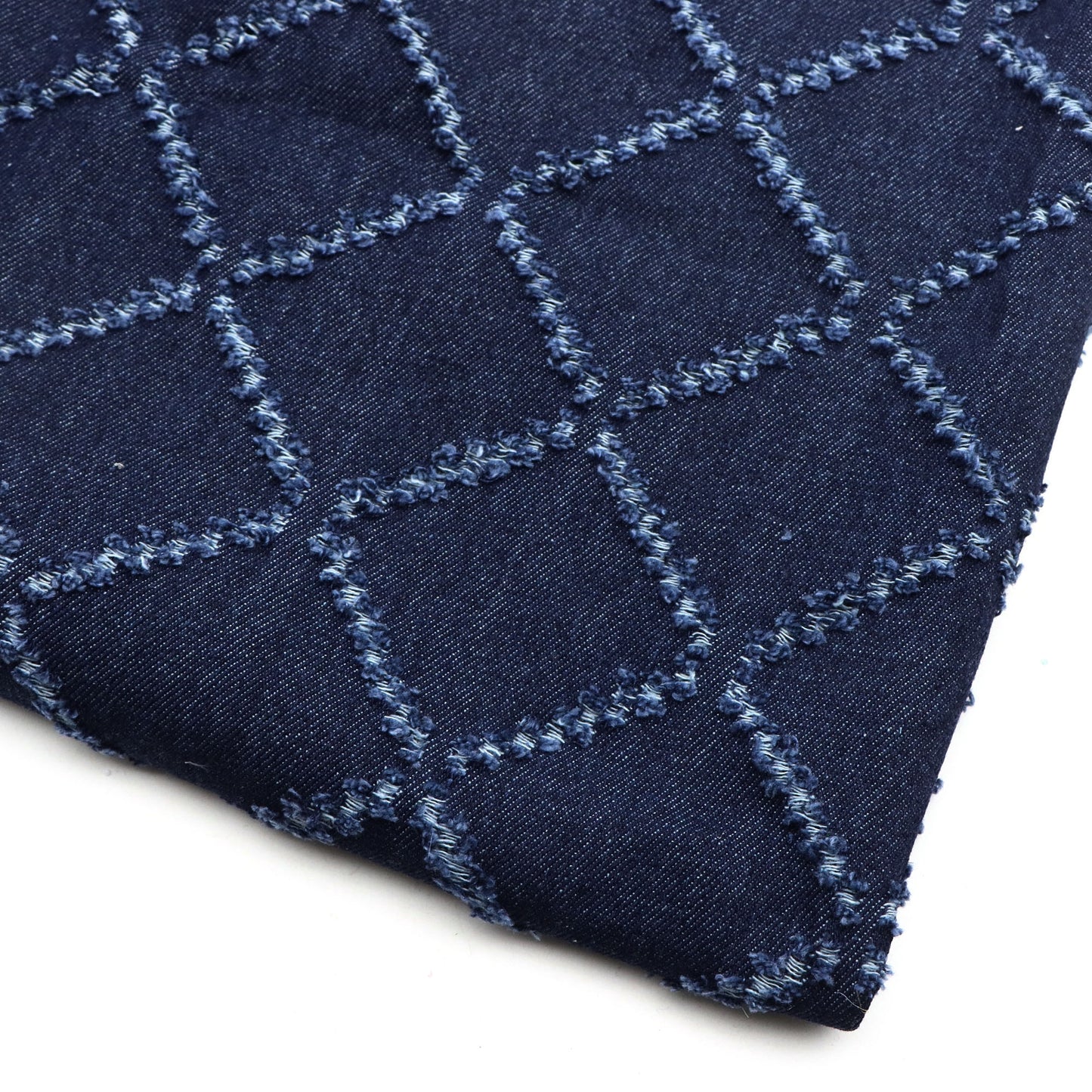 1Pc rhombus Pre-Washed stripe Denim Fabric - 59x19.68inch(150x50cm) 100% Polyester for DIY Crafts Projects, DIY Wallet Making