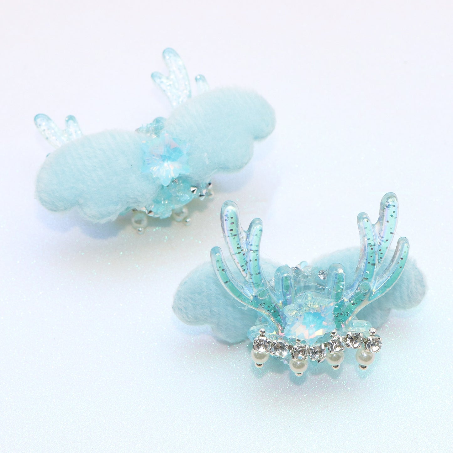 1Pc Faux Rhinestone Acrylic Beads Transparent Reindeer Shaped Angle Wings Solid Color Loose Spacer Beads with Hole for Jewelry Making DIY Bracelet Necklace Chain Earrings Charm Bangle Decors Craft Pen Supplies