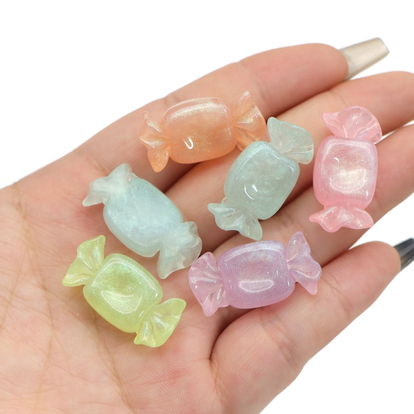 5Pcs Sweet Candy Resin Charms Vibrant Multicolor Flatback Cabochons for DIY Jewelry Making-Ideal for Necklaces, Bracelets & Earrings Charms Accessories