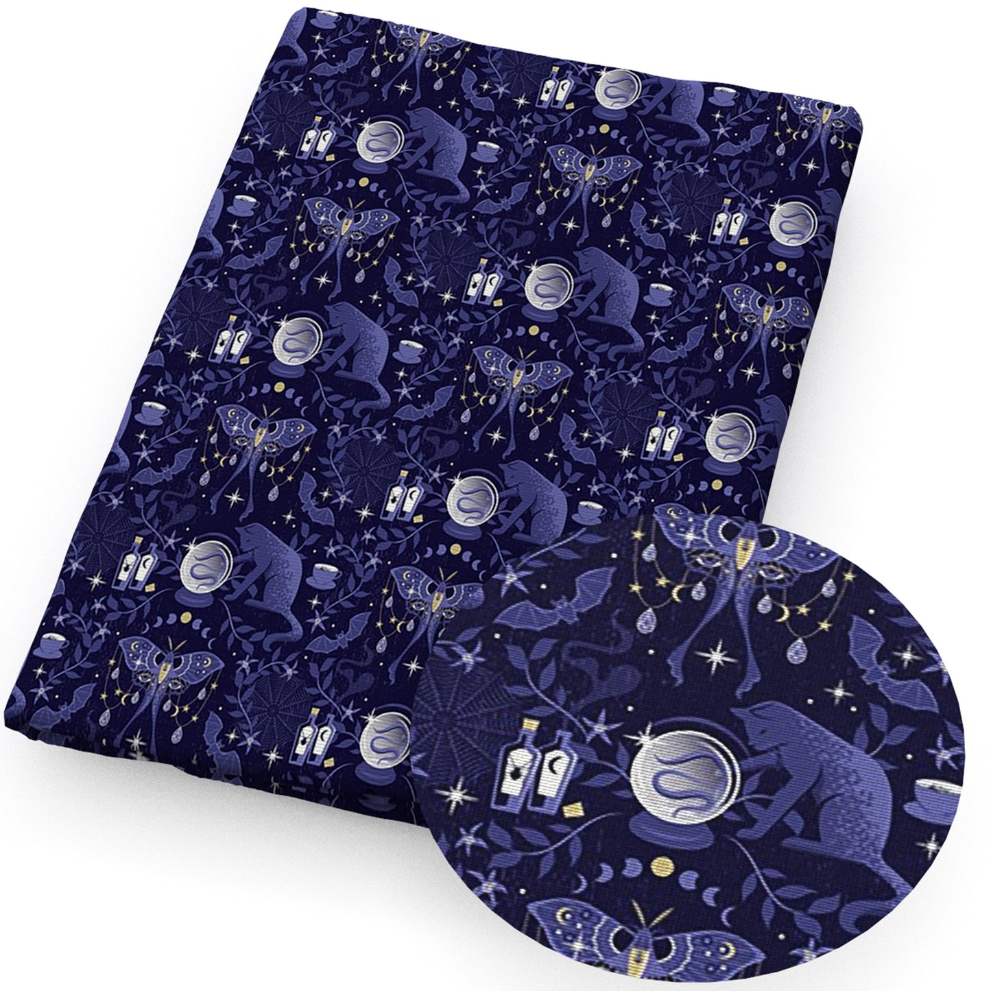 butterfly cat spiderspider web fabric