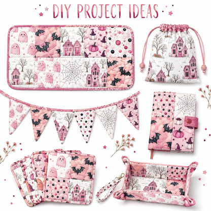 10Pc/Set Halloween Series Dot Star Pumpkin Bat Fat Quarter Fabric, Pre-Cut Square Fabric Assort, Fabric Set, Craft Fabric, Handmade DIY Patchwork Fabric,Home Quilting Sewing Fabric, Packaging Fabric, Scrapbooking Craft Hobbyist