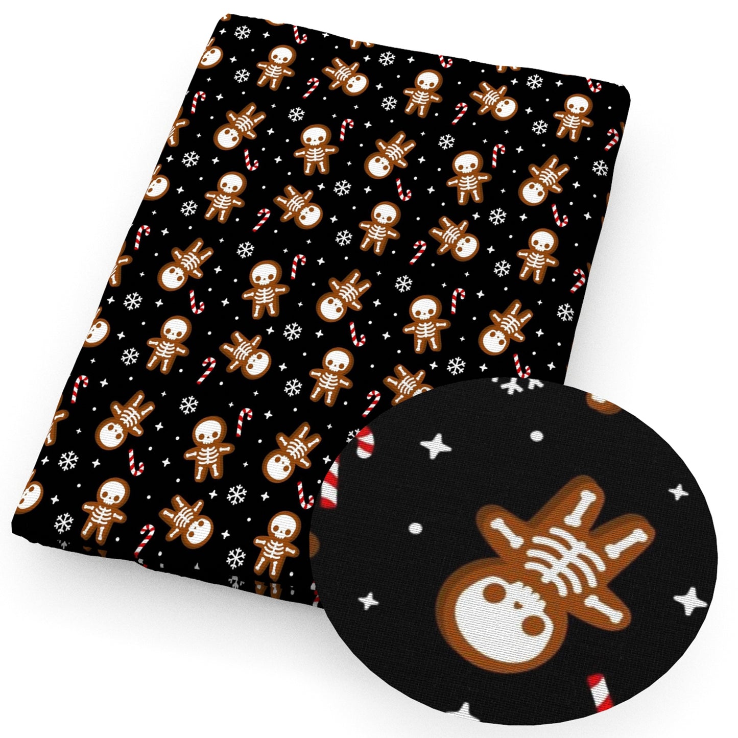 halloween gingerbread man snowflakesnow crutch fabric