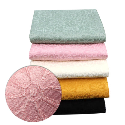 1Pc solid flower Jacquard Fabric - 62.99x19.68inch(160x50cm) Pre-cut Fabric,Perfect for DIY Sewing,Bags,Party Decor, Tablecloths, Gift Wrapping,Cushions & Furniture Covers