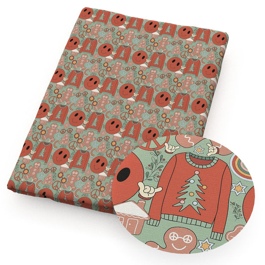christmas tree clothes gingerbread man glasses star starfish rainbow fabric