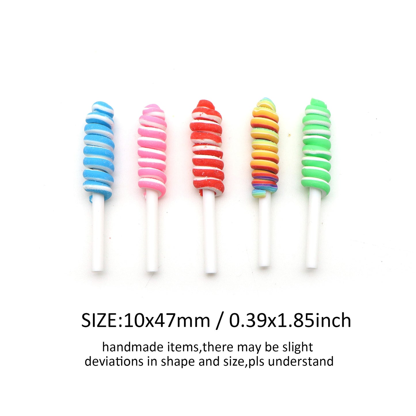 10Pcs Colorful Lollipop Resin Pendant Charms,Cute Simulation Lollipop Jelly Candy DIY Accessories for DIY Jewelry Making,Phone Case & Stationery Box Embellishment,Ideal for Creative Crafts & Unique Gifts