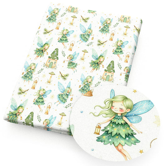 christmas day flowerfloral girl mushroom light wings fabric