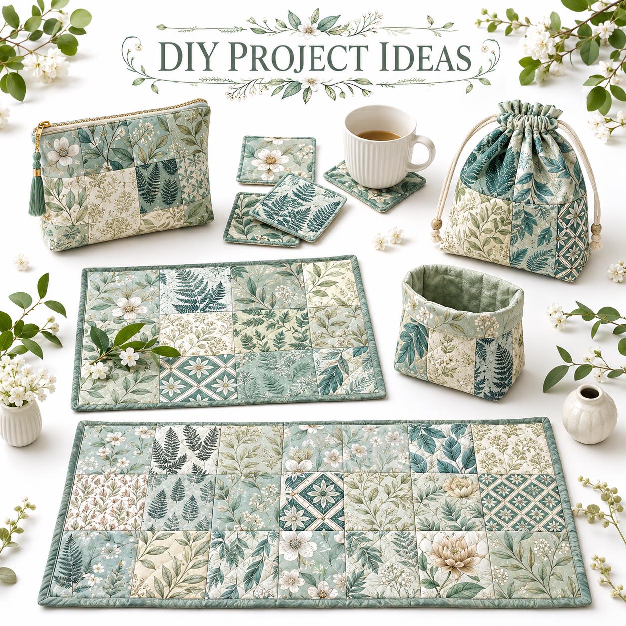 10pcs Charm Pack Set Floral Vintage Style Pattern Handmade DIY with Rich Color and Texture Elements 100% Polyester Patchwork in 10 Design Styles Suitable for Patchwork DIY Craft Projects DIY Wallet Making Gift Giving Bag Making Mother'S Day Gift