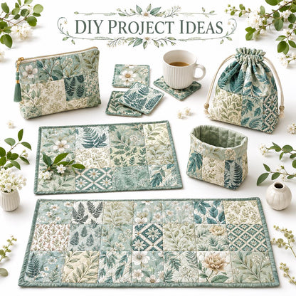 10pcs Charm Pack Set Floral Vintage Style Pattern Handmade DIY with Rich Color and Texture Elements 100% Polyester Patchwork in 10 Design Styles Suitable for Patchwork DIY Craft Projects DIY Wallet Making Gift Giving Bag Making Mother'S Day Gift