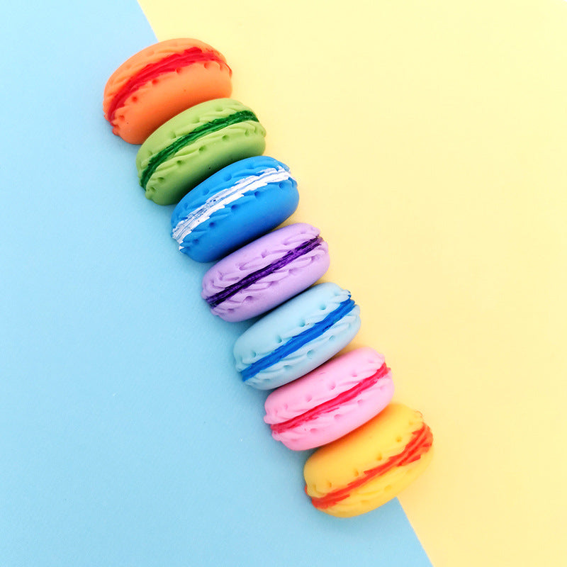 2Pcs Half Round Miniature Macaroon Decorations, Assorted Colors, Plastic & Resin - Scrapbooking Embellishments, Flatback Cabochon Crafts, Universal Holiday Party Supplies, Non-Electrical DIY Accessories