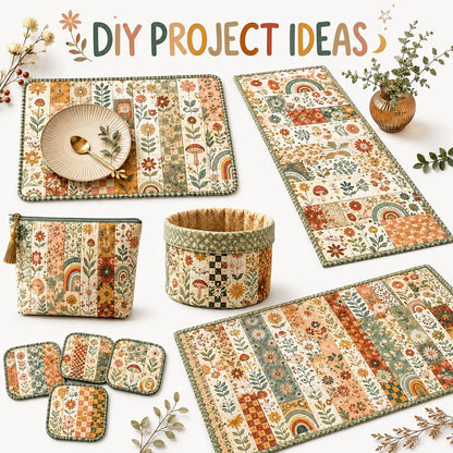 10pcs Vintage Floral Pattern Jelly Roll Fabric Strips 2.5X19.7inch Pre-Cut 100% Polyester For Patchwork Quilts, Table Runners, Placemats, Tote Bags, Storage Pouches, Makeup Bags, Coasters, Quilt Blocks & Binding