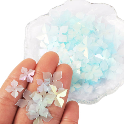 5g/pack Geometry Flowers Shaped Sequins,Plain Solid Color,PVC Flakes for DIY Crafts,Jewelry Making DIY Hand-Sewn Decorative Accessories,Perfect for New Year, Birthday, Wedding, and Bridal Shower Celebrations