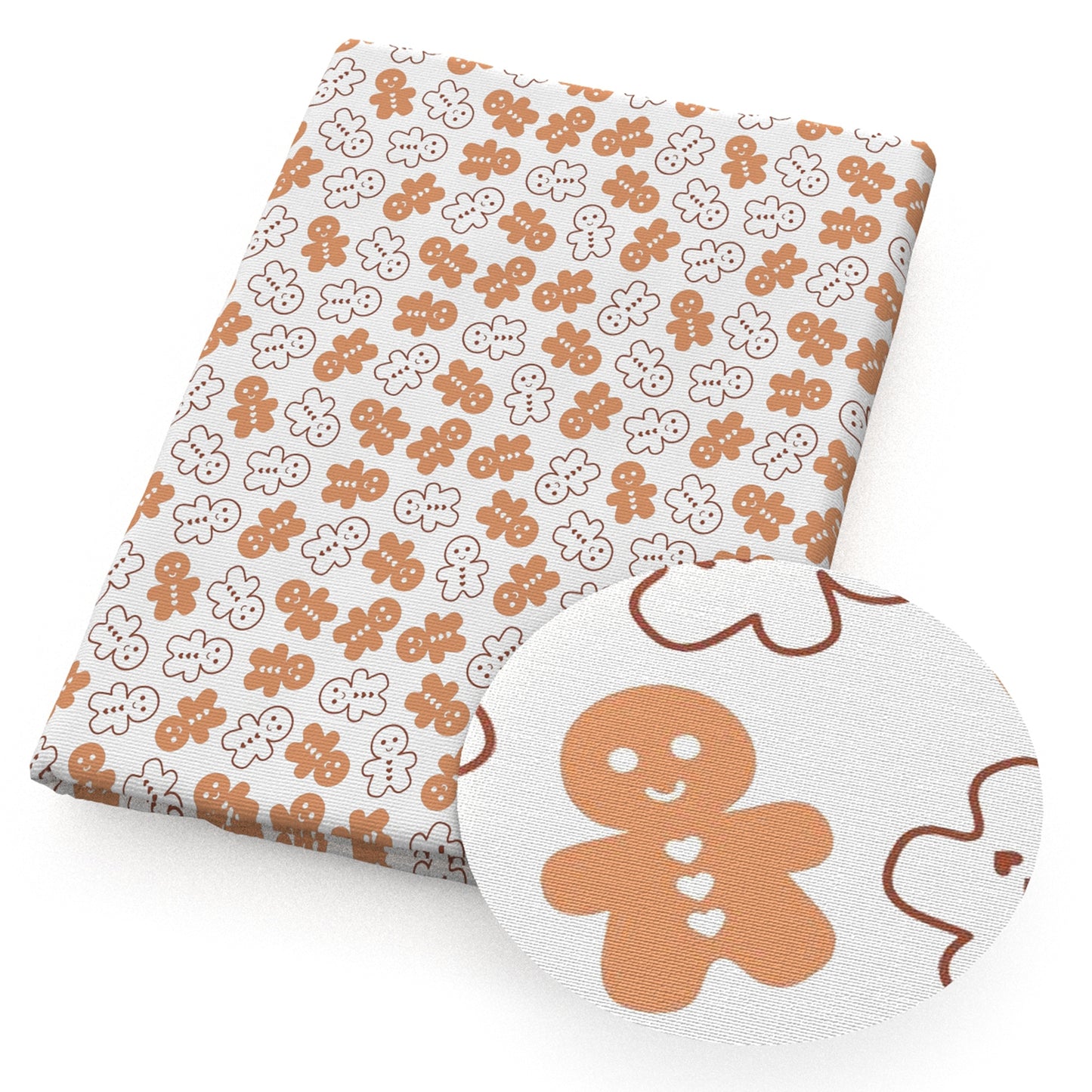 christmas day gingerbread man fabric