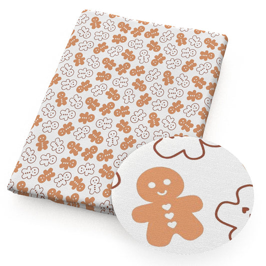 christmas day gingerbread man fabric