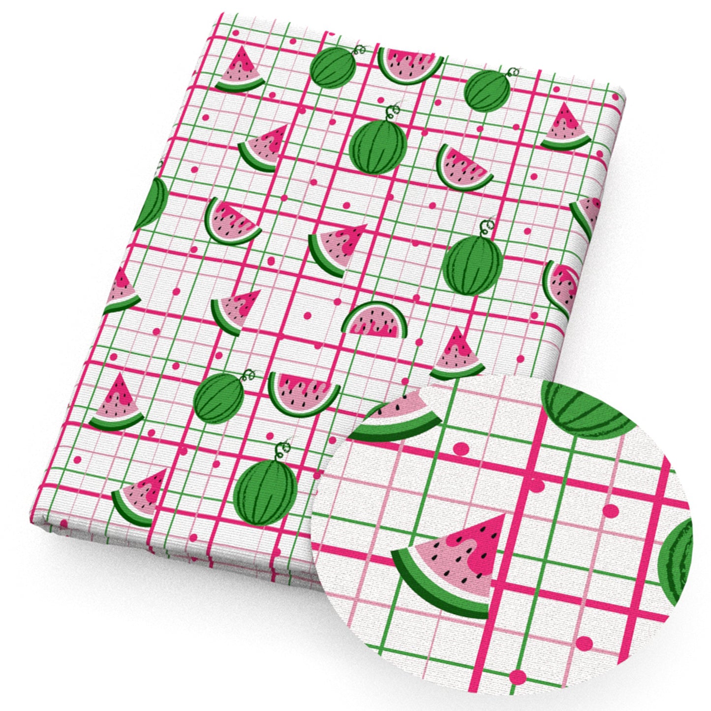 dots spot plaid grid watermelon fruit rainbow color fabric