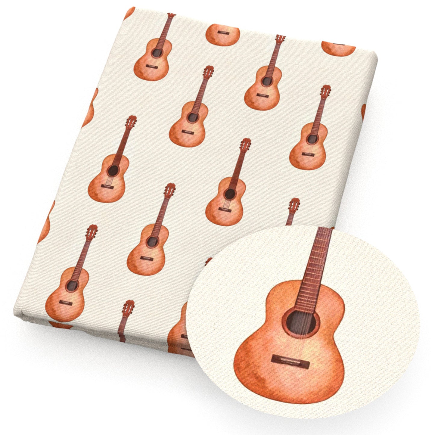 music notes musical instrument guitars fabric
