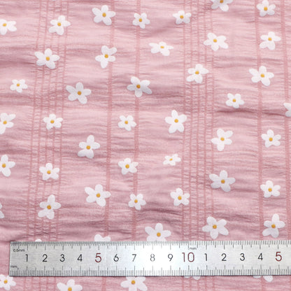 1pc Flower Pattern Wrinkles Texture Quilting Fabric-59.05x19.68inch Precut Polyester Craft Fabrics DIY Handmade Projects Doll Clothes Fabric For Hair Ties, DIY Quilting & Sewing