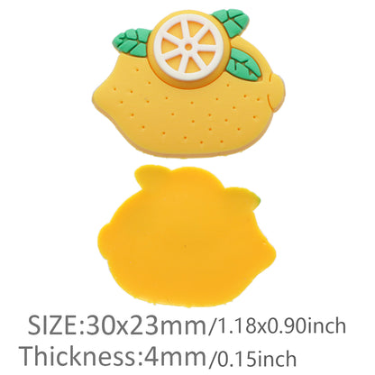 10Pcs/Pack Avocado Pineapple Fruits  Soft PVC Flexible Glue FlatBack DIY Scrapbook Embellishment Phone Craft Decoration
