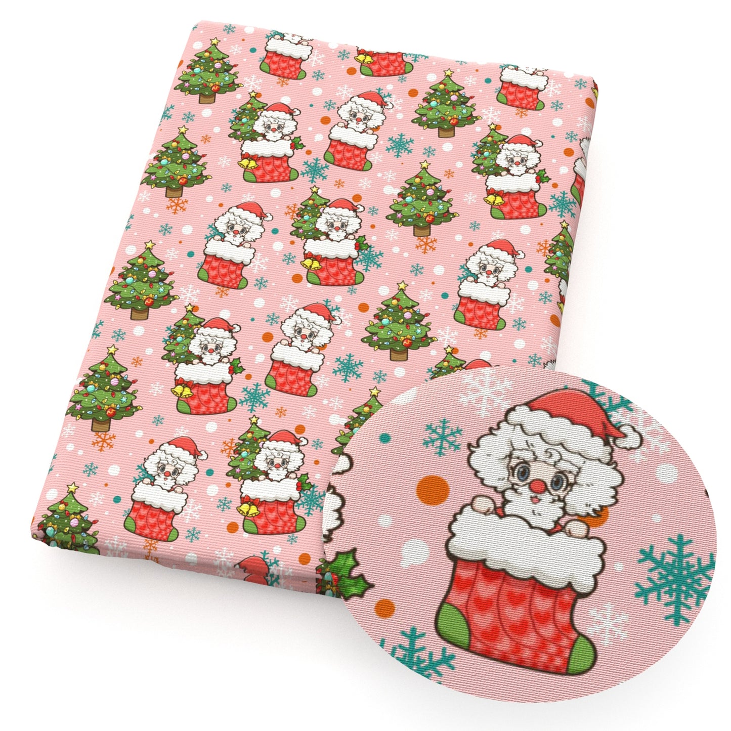 christmas tree snowflakesnow sock fabric